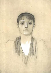 Bust of a Girl from the Front